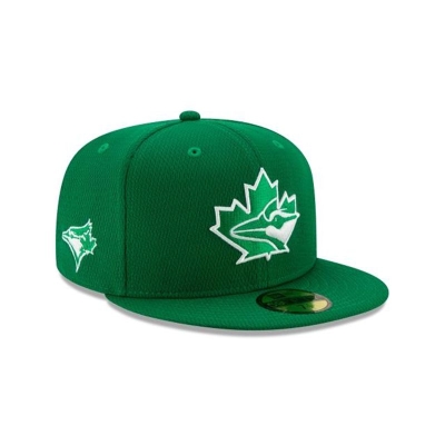 Green Toronto Blue Jays Hat - New Era MLB St Patricks Day 59FIFTY Fitted Caps USA6325187